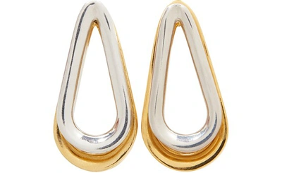 Shop Annelise Michelson Ellipse Two-toned Double Earrings In Gold Silver