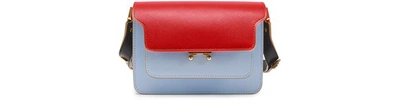 Shop Marni Trunk Mini-bag In Smooth Calfskin In Red