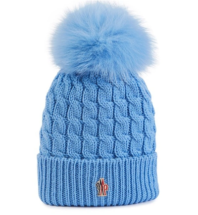 Shop Moncler Wool Hat In Blue