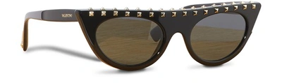 Shop Valentino Garavani Soul Studs Sunglasses In Black