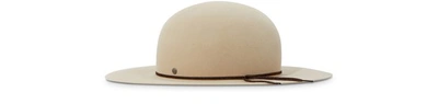 Shop Maison Michel New Alice Hat On The Go In Linen Beige