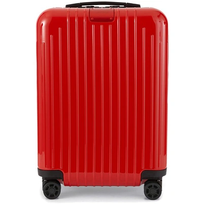 Shop Rimowa Essential Lite Cabin Luggage In Red Gloss