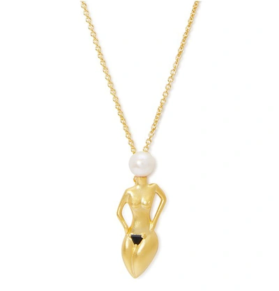 Shop Anissa Kermiche Pauline Léon Necklace In Gold