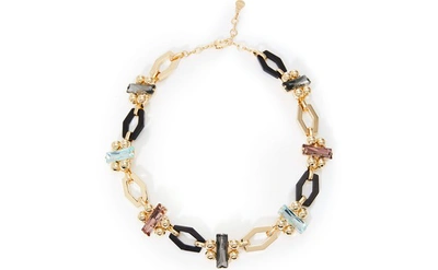 Shop Erdem Jewel Necklace In Dark Horn/blush