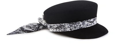 Shop Maison Michel Abby Scarf Hat In Black