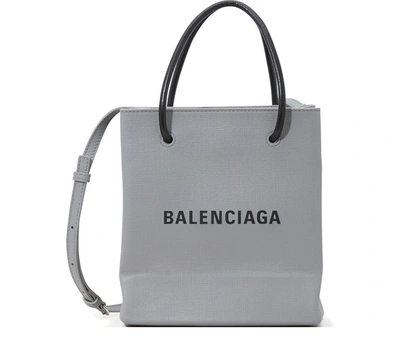 Shop Balenciaga Xxs Shopping Bag In Gris Noir