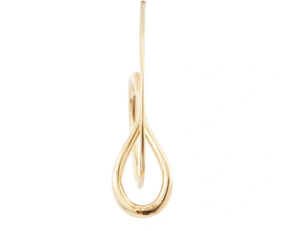 Shop Charlotte Chesnais Needle Mono Earring In Yellow Vermeil