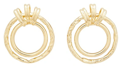 Shop Alican Icoz All Bronze + Attico Earrings In Gold