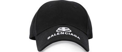 Shop Balenciaga New Bb Cap In Black / White