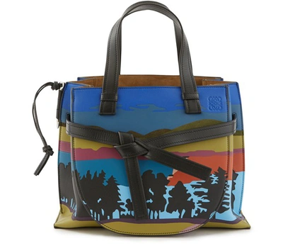 Shop Loewe Gate Bag In Multicolor