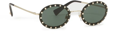 Shop Valentino Garavani Sunglasses In Noir