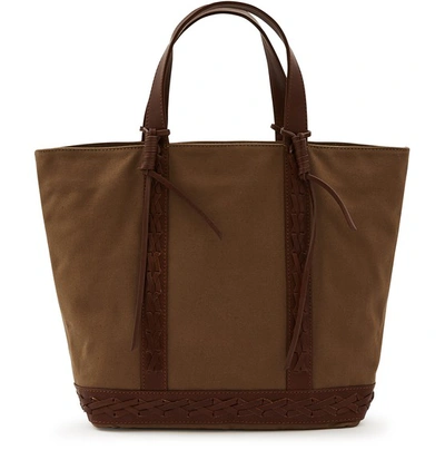 Shop Vanessa Bruno Woven Cabas Tote Bag In Vegetal
