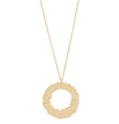 Shop Imai Tweed Long Ring Necklace In Gilded Gold