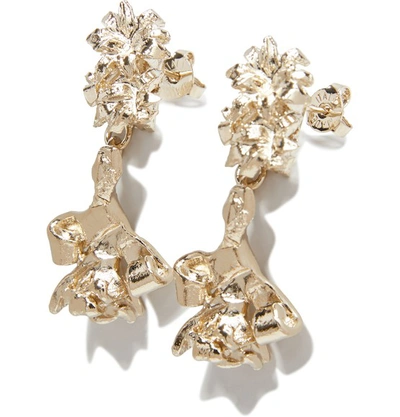 Shop Valentino Garavani Flower Earrings In Platino