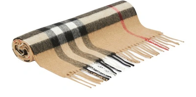Shop Burberry Classic Check Cashmere Scarf In Archive Beige