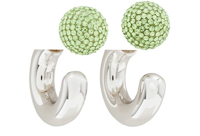 Shop Marc Jacobs The Bubbly" Small Hoop Earrings In Silver