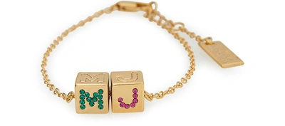 Shop Marc Jacobs The Toy Blocks Bracelet In Gold Multi