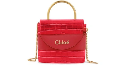 Shop Chloé Abylock Cross Body Bag In Crimson Pink