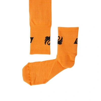 Shop Off-white Swan Socks In Orange