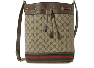 Shop Gucci Gg Supreme Bucket Bag In Beige