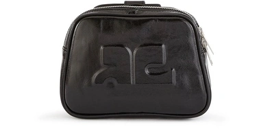 Shop Courrèges Logo Belt Bag In Noir