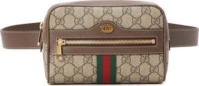 Shop Gucci Ophidia Belt Bag In Beige