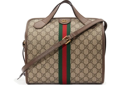 Shop Gucci Gg Supreme Duffle Bag In Beige