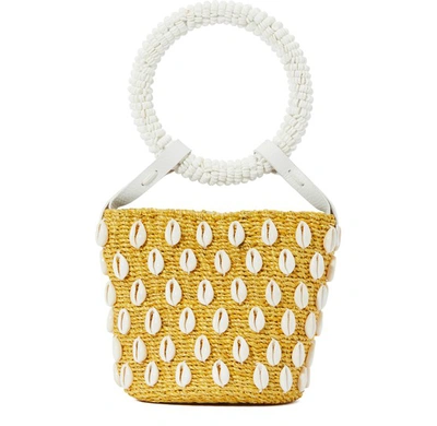 Shop Aranaz Kaia Bucket Bag In Yellow