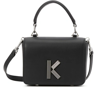 Shop Kenzo K-bag Crossbody Leather Bag In Black