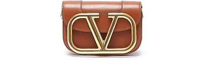 Shop Valentino Small  Garavani Super V Bag In Selleria