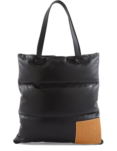 Shop Loewe Puffy Vertical Tote Bag In Black