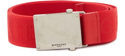 Shop Givenchy Logo Belt In Red