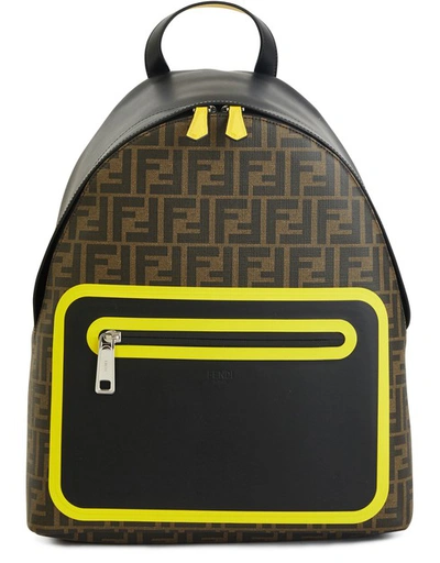 Shop Fendi Ff Backpack In Tabacco