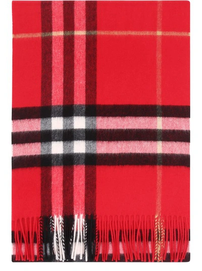 Shop Burberry Giant Icon Cashmere Scarf In Brighton Military Green