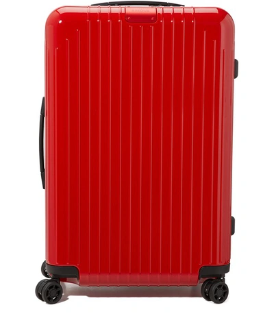 Shop Rimowa Essential Lite Check-in M Luggage In Red Gloss