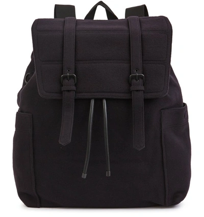 Shop Dries Van Noten Flannel Backpack In Navy