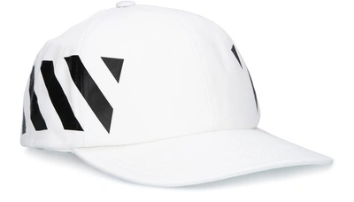 Shop Off-white Diag Cap In White Black