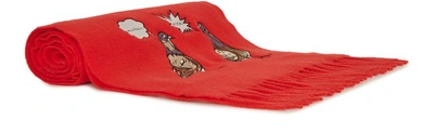 Shop Acne Studios Vichy Scarf In Red