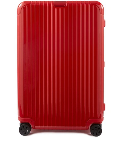 Shop Rimowa Essential Check-in L Suitcase In Red