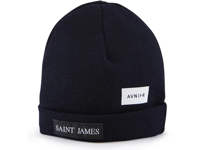 Shop Avnier X Saint James - Laucaen Beanie In Marine