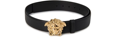 Shop Versace Medusa Belt In Nero Oro