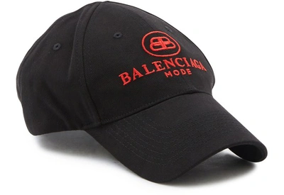 Shop Balenciaga Logo Baseball Cap In 1074