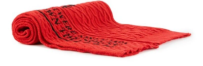 Shop Raf Simons Asymetrique Scarf In Red