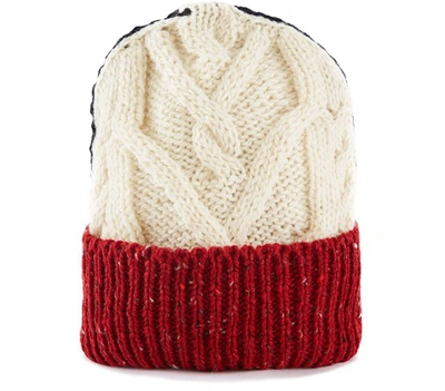 Shop Thom Browne Aran Cable Wool And Mohair Beanie In Rwbwht