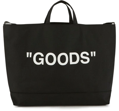 Shop Off-white Quote Tote Bag In Black/white