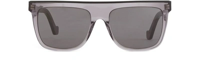 Shop Loewe Square Sunglasses In Shiny Gunmetal
