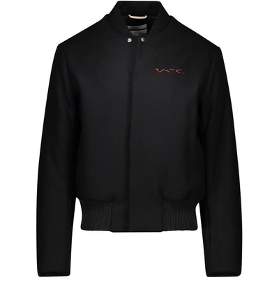 Shop Oamc Spector Bomber Jacket In Black