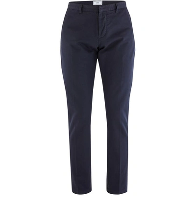 Shop Ami Alexandre Mattiussi Cotton Chinos In Marine