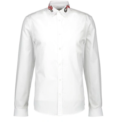 Shop Gucci Snake Shirt In Bianco