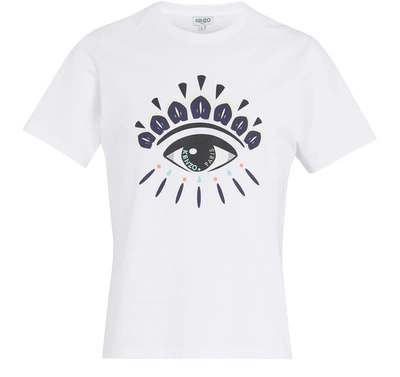 Shop Kenzo Classic Eye Cotton T-shirt In White